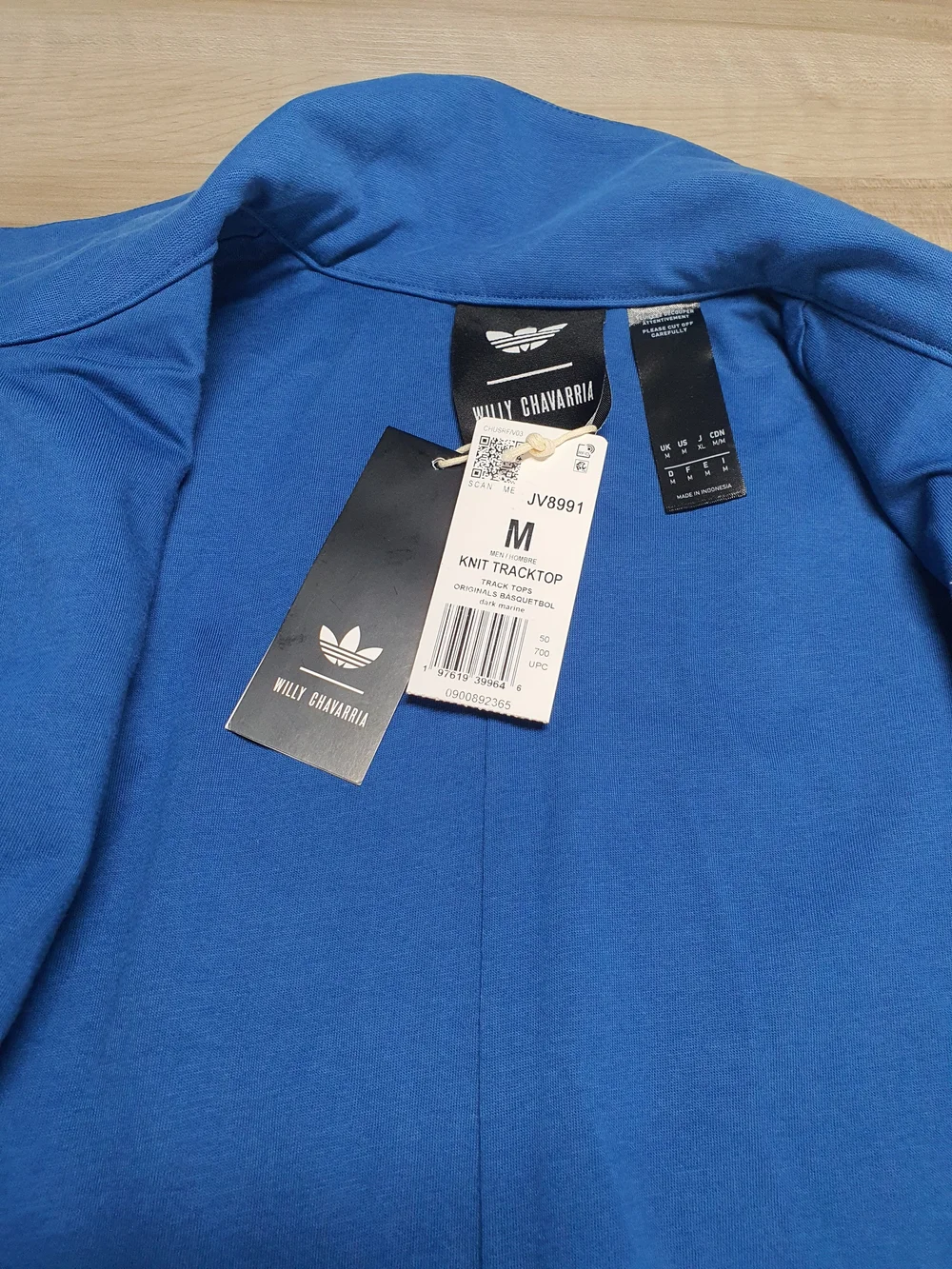 Adidas x Willy Chavarria Full Zip Knit Tracktop Jacket Marine JV8991 Sz Men's M